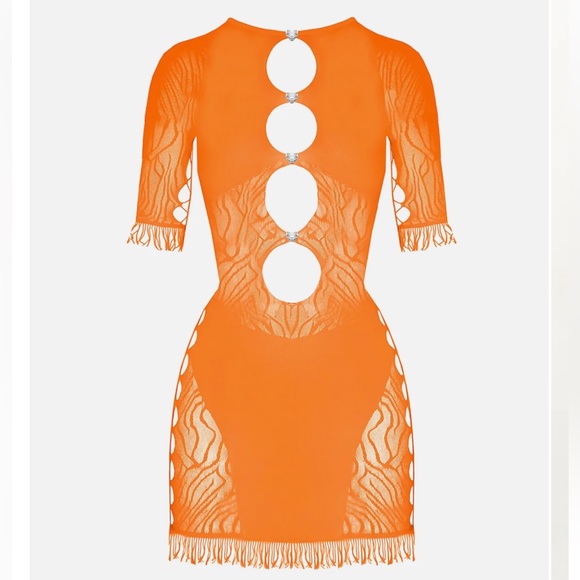 Miranda Dress in Tangerine - Picture 2 of 3